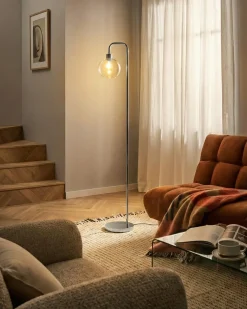 Lampada da pavimento OKAVANGO Metallo Argento