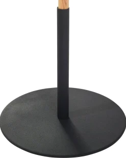 Lampada da pavimento OWENS Regolabile Legno di quercia Nero