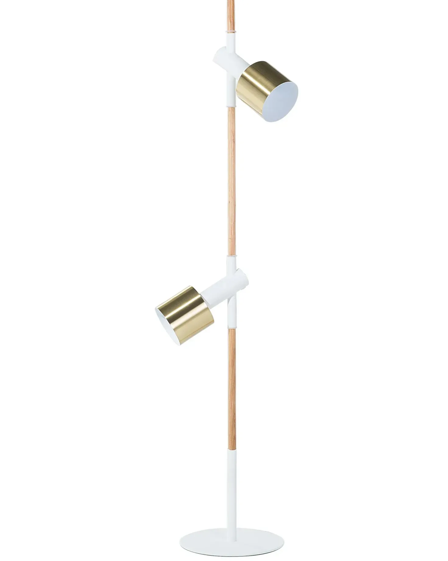 Lampada da pavimento OWENS Regolabile Legno di frassino Bianco