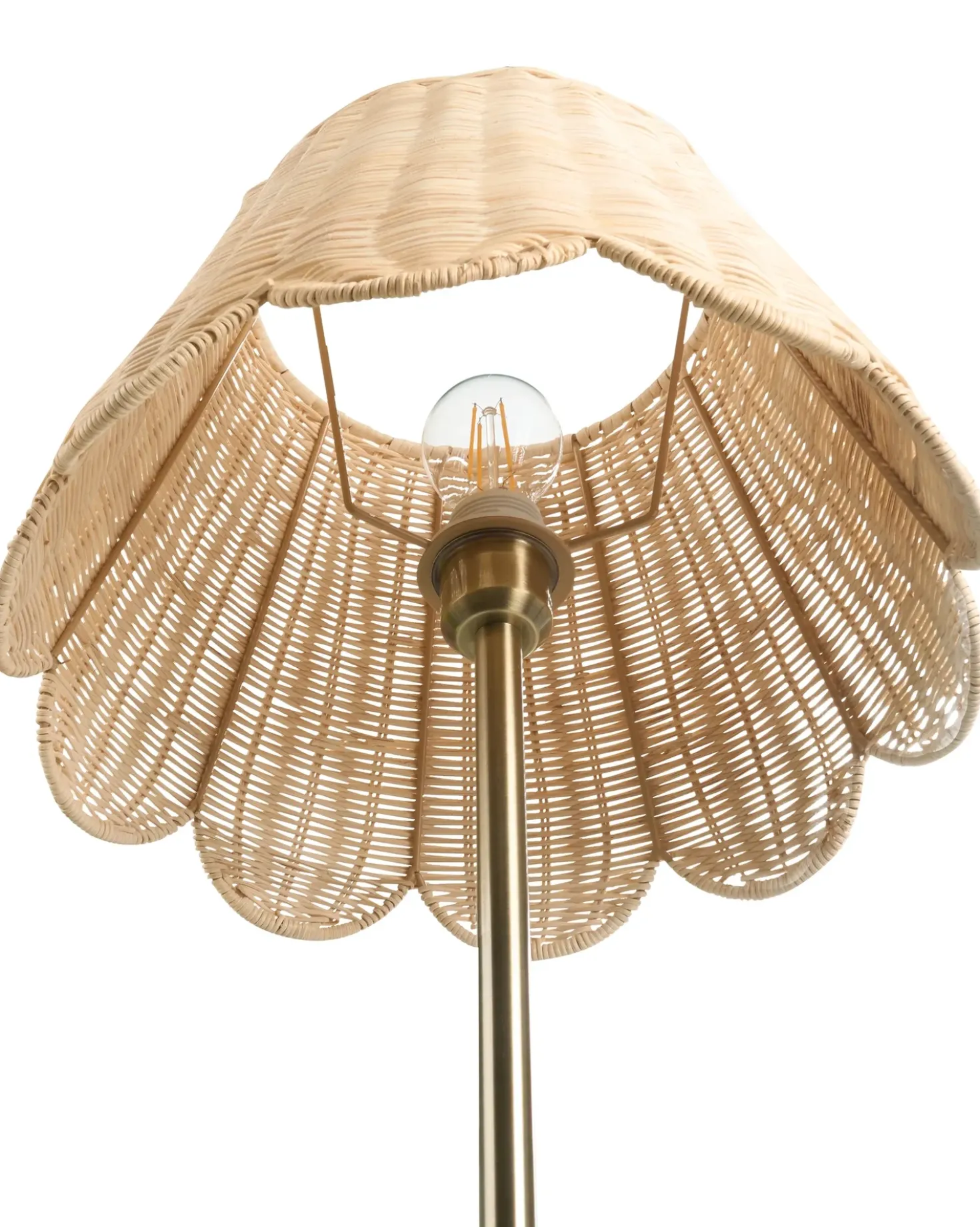 Lampada da pavimento SALM Rattan Naturale