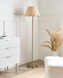 Lampada da pavimento SALM Rattan Naturale