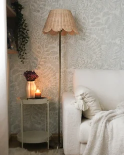 Lampada da pavimento SALM Rattan Naturale