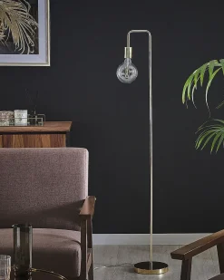 Lampada da pavimento SAVENA Metallo Oro