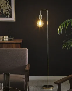 Lampada da pavimento SAVENA Metallo Oro