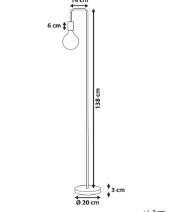 Lampada da pavimento SAVENA Metallo Rame