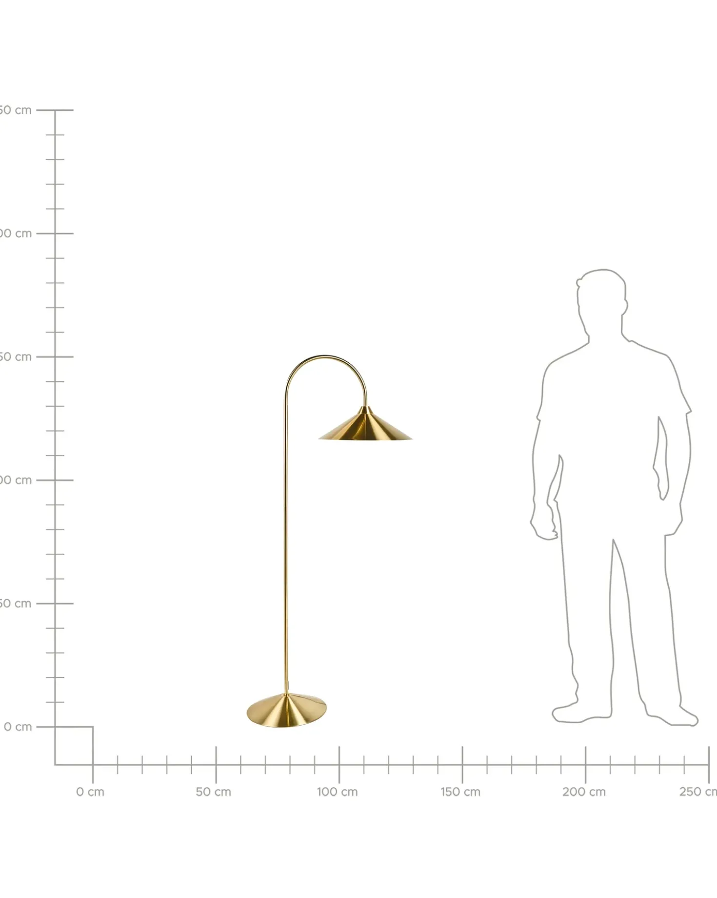 Lampada da pavimento SAVEGRE Metallo Oro