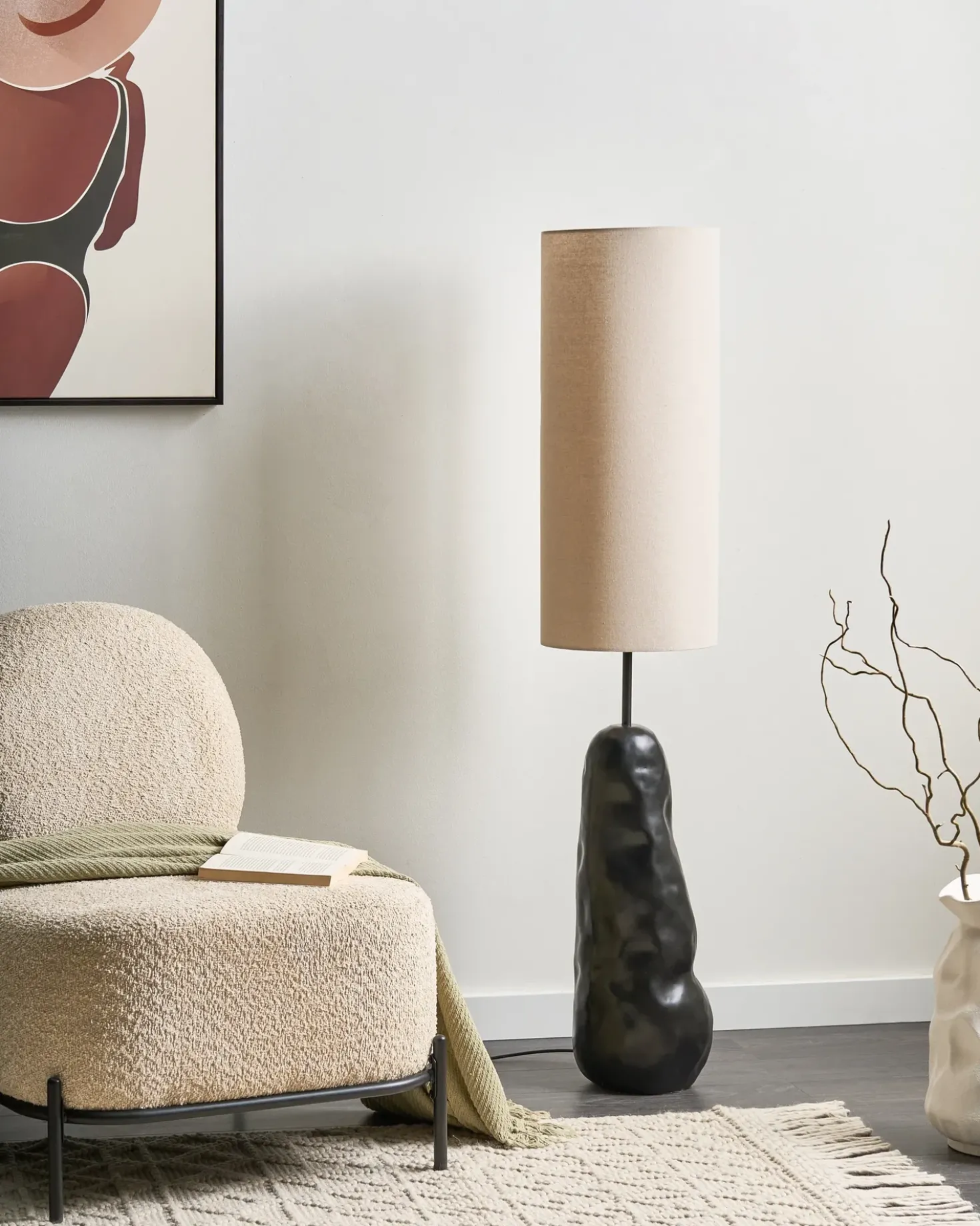 Lampada da pavimento SELB Ceramica Nero