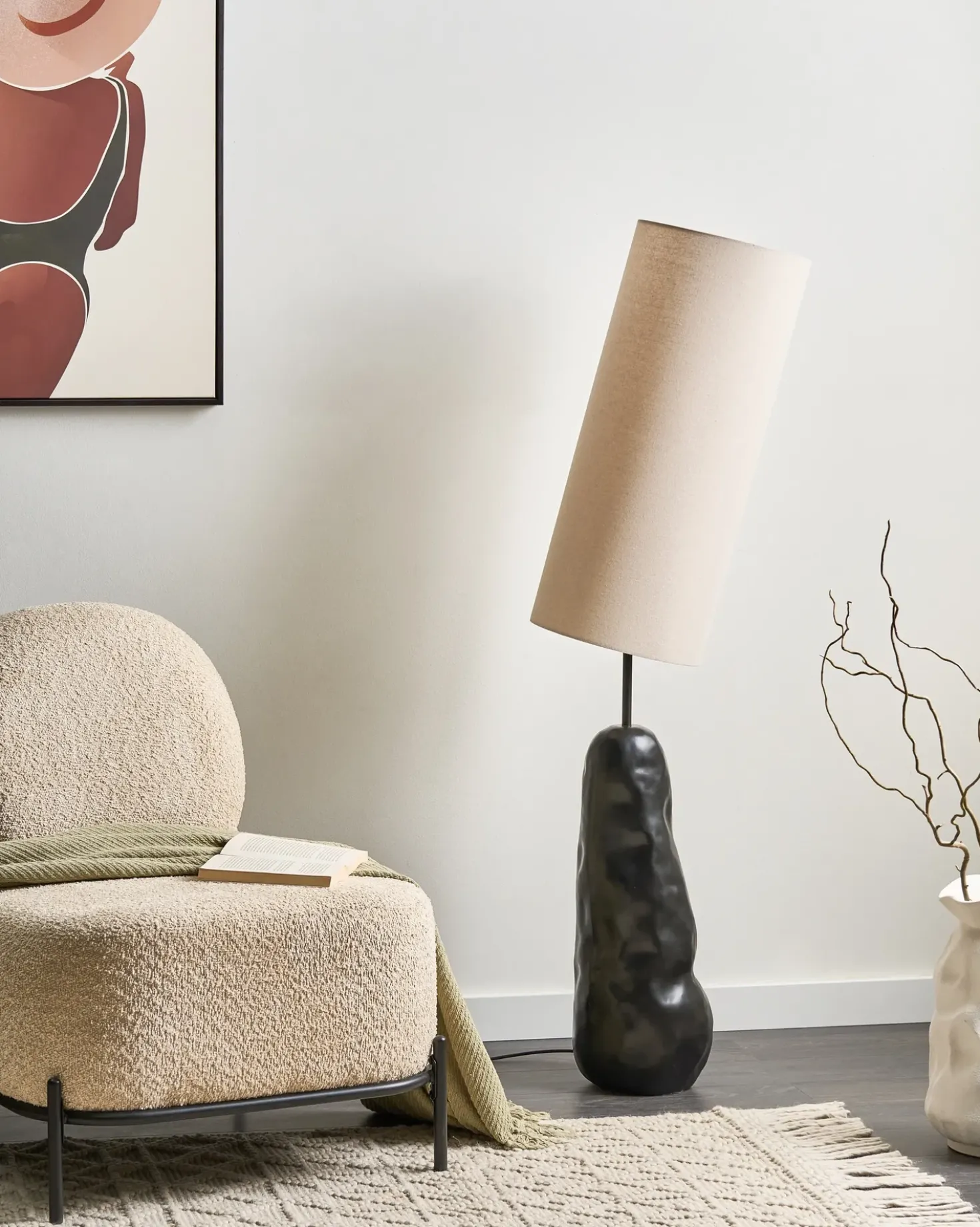 Lampada da pavimento SELB Ceramica Nero