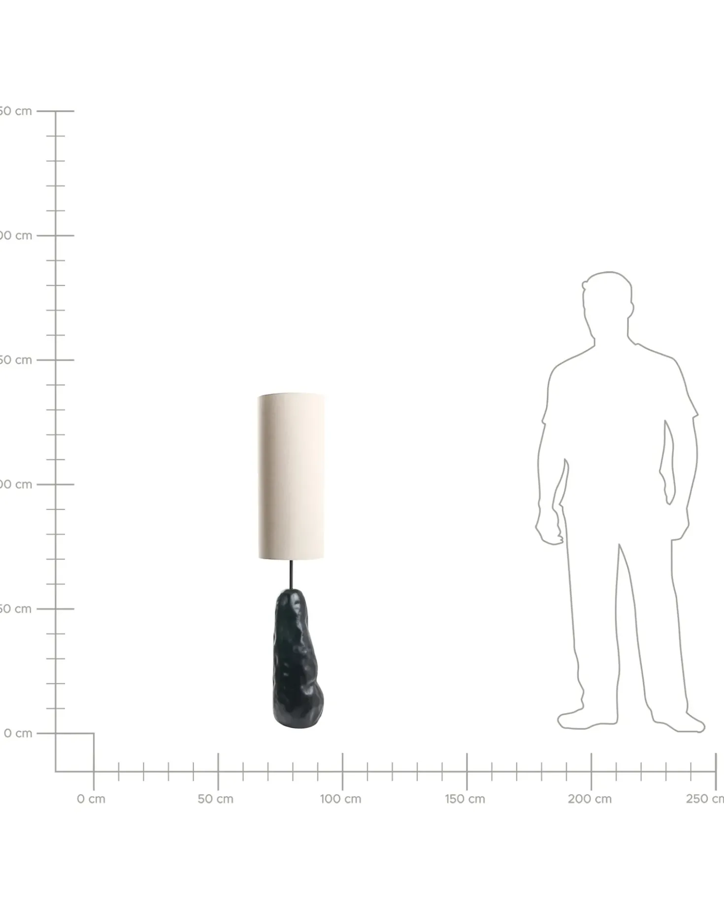 Lampada da pavimento SELB Ceramica Nero