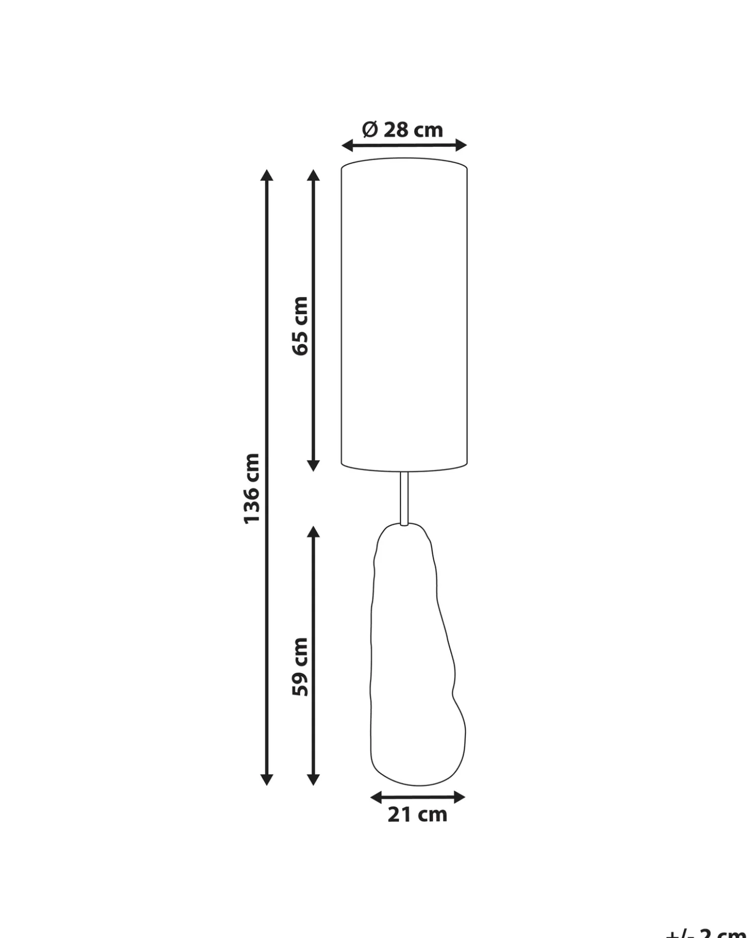 Lampada da pavimento SELB Ceramica Nero