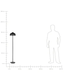 Lampada da pavimento SENETTE Metallo Nero