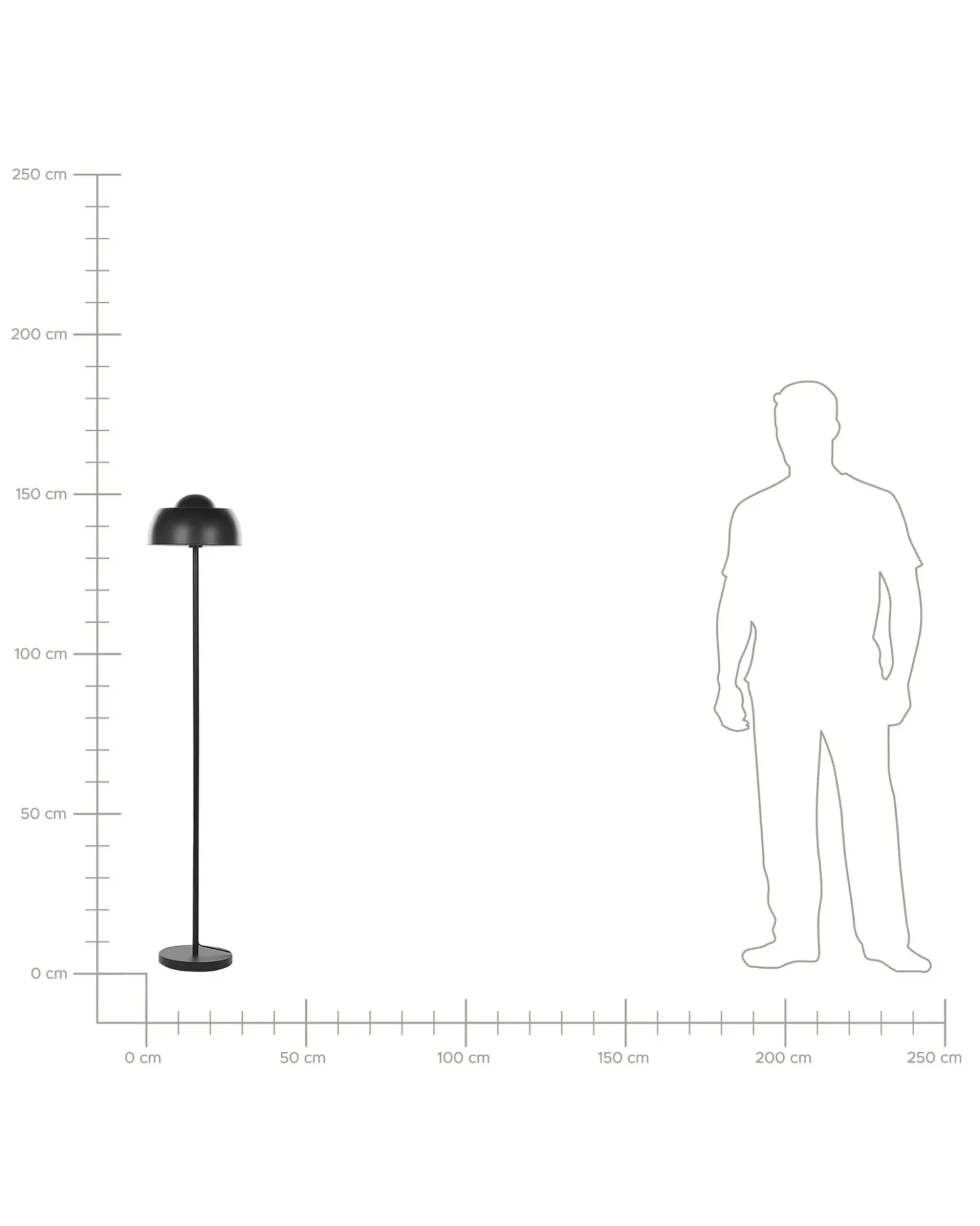 Lampada da pavimento SENETTE Metallo Nero