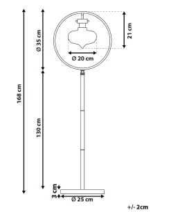 Lampada da pavimento SEVERN Metallo Oro
