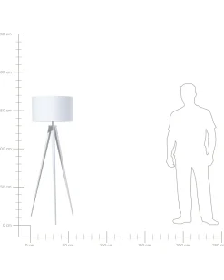 Lampada da pavimento STILETTO Metallo Bianco