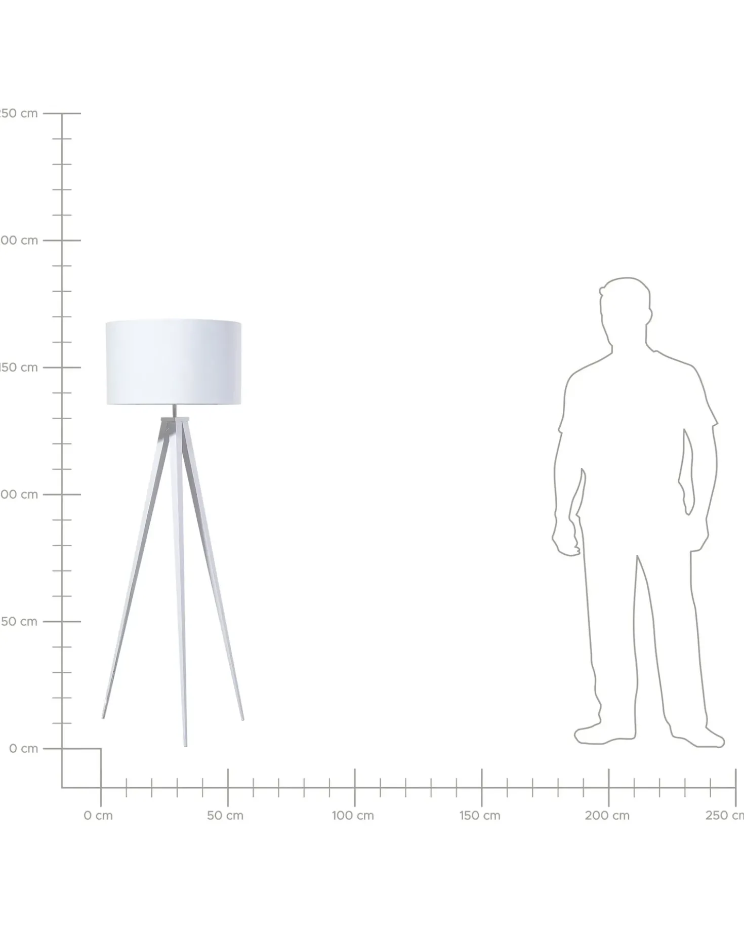 Lampada da pavimento STILETTO Metallo Bianco