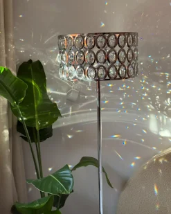 Lampada da pavimento TENNA Cristallo Argento