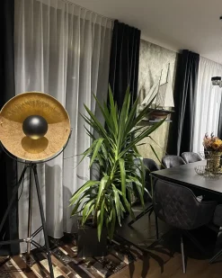 Lampada da pavimento THAMES Metallo Oro