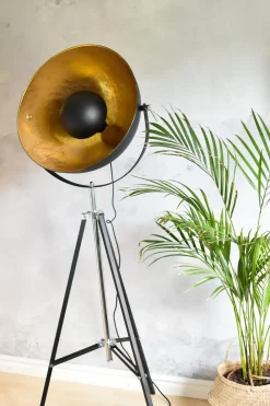 Lampada da pavimento THAMES Metallo Oro