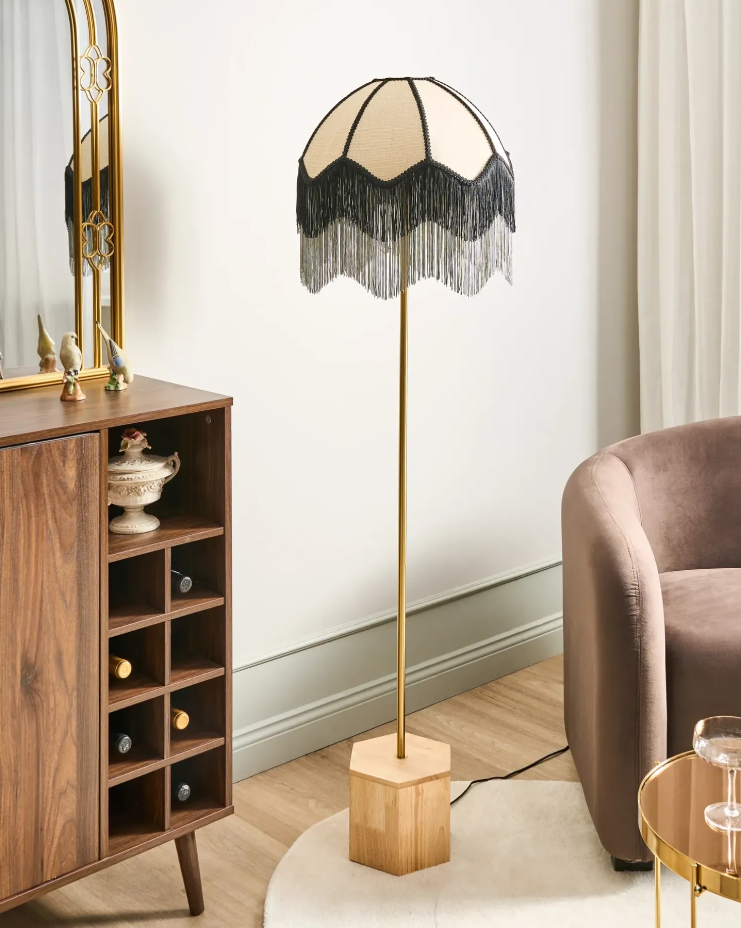 Lampada da pavimento UMGUZA Metallo Oro