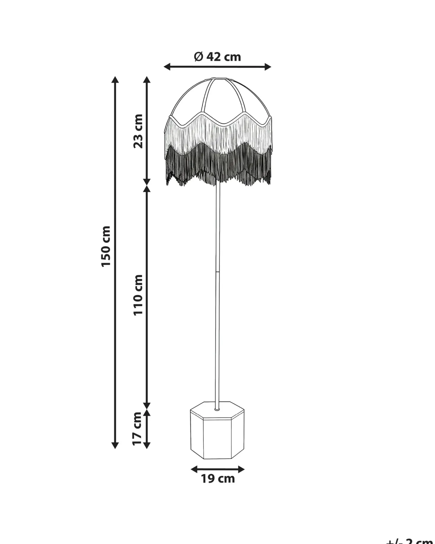 Lampada da pavimento UMGUZA Metallo Oro