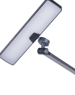 Lampada da scrivania a LED LACERTA con Caricatore wireless Metallo Nero