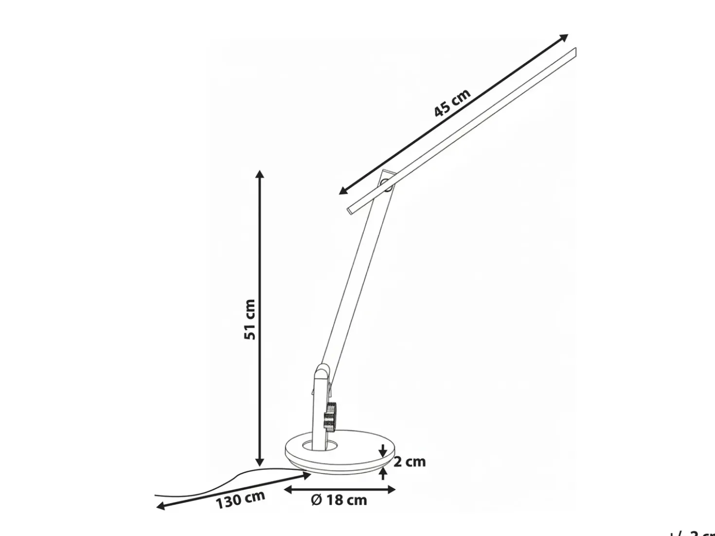 Lampada da scrivania a LED CETUS con dimmer Grigio