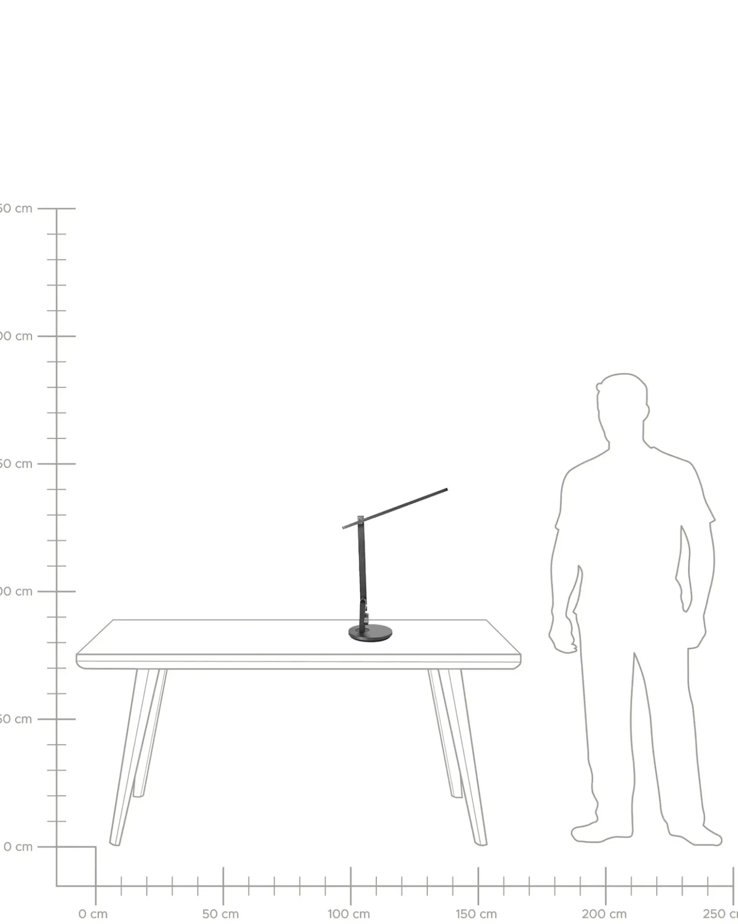 Lampada da scrivania a LED CETUS con dimmer Grigio