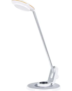 Lampada da scrivania a LED CORVUS con dimmer Metallo Bianco/Argento