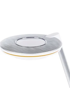Lampada da scrivania a LED CORVUS con dimmer Metallo Bianco/Argento