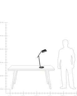 Lampada da scrivania a LED LEONIS con dimmer Nero