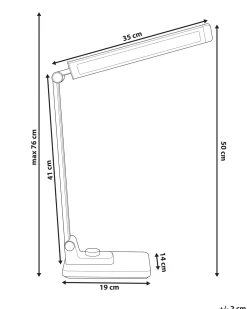 Lampada da scrivania a LED ENIF con Caricatore wireless Argento