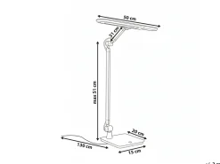 Lampada da scrivania a LED SERPENS con dimmer Grigio