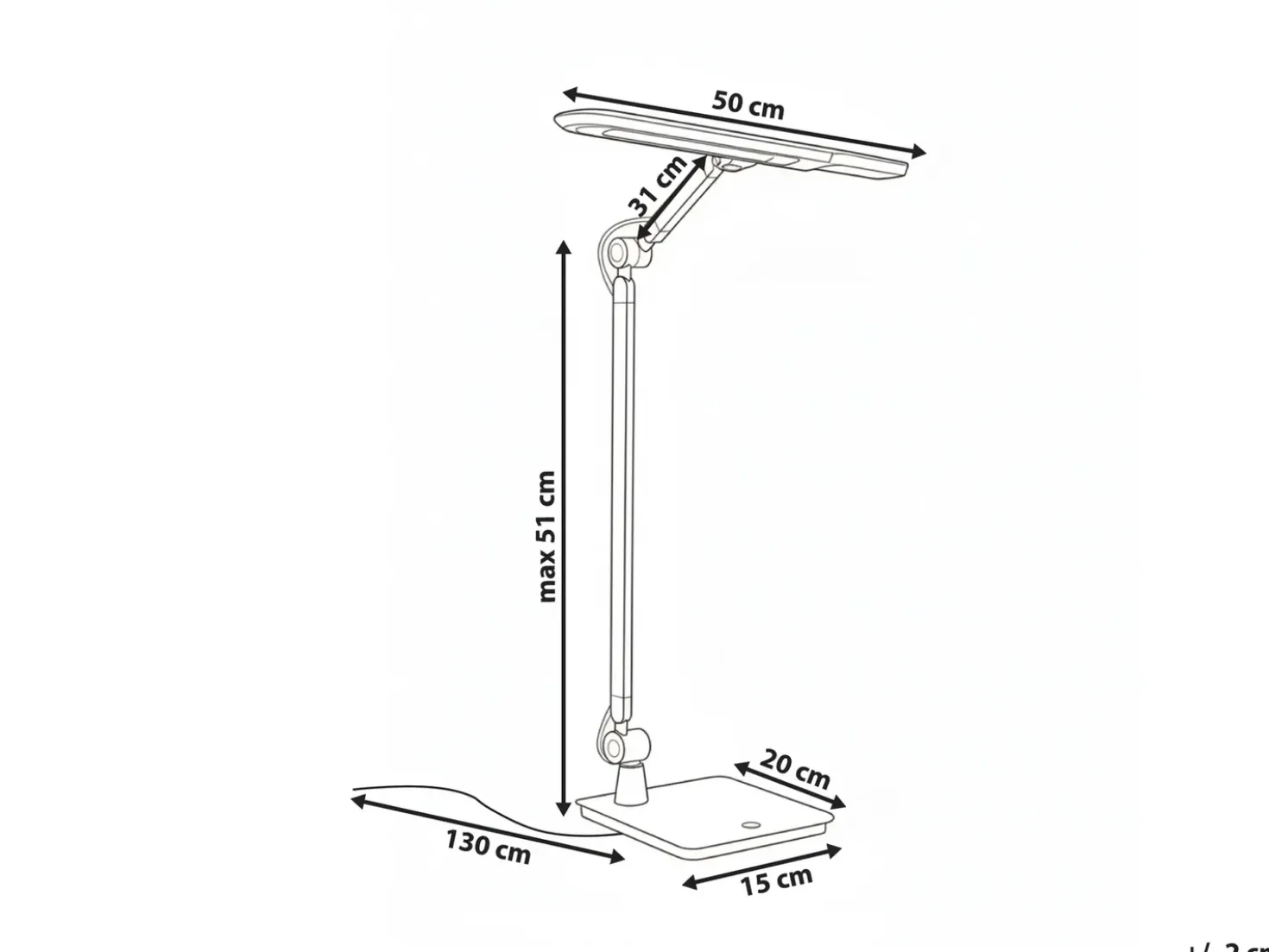 Lampada da scrivania a LED SERPENS con dimmer Grigio