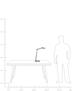 Lampada da scrivania a LED SERPENS con dimmer Grigio