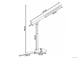 Lampada da scrivania a LED TUCANA con dimmer Bianco