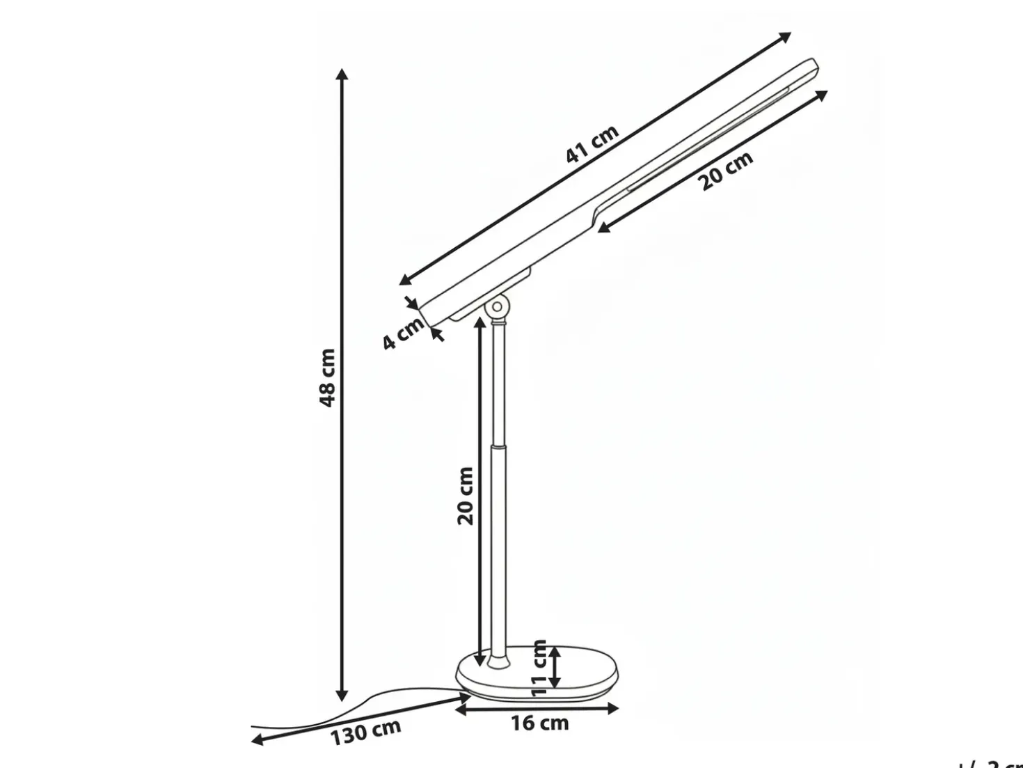 Lampada da scrivania a LED TUCANA con dimmer Bianco
