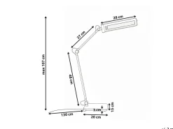Lampada da scrivania a LED AQUILA con dimmer Grigio