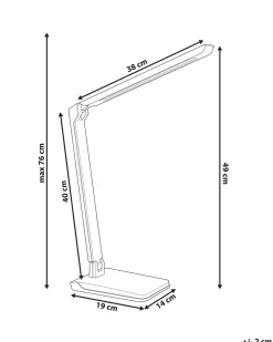 Lampada da scrivania a LED PICTOR con dimmer Grigio scuro