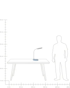 Lampada da scrivania a LED HYDRA con dimmer Azzurro
