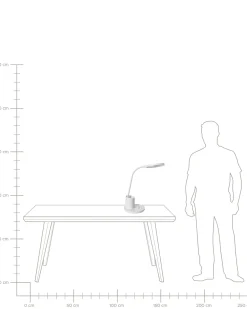 Lampada da scrivania a LED VELA con dimmer Bianco