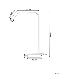 Lampada da scrivania a LED LAWSON Regolabile Metallo Nero