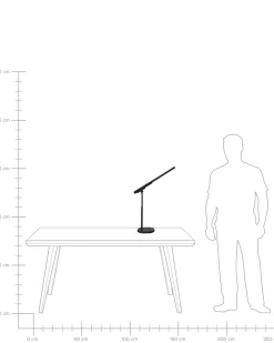 Lampada da scrivania a LED TUCANA con dimmer Nero