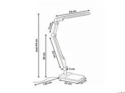 Lampada da scrivania a LED PEGASI con dimmer Argento