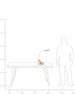Lampada da scrivania a LED VELA con dimmer Beige chiaro