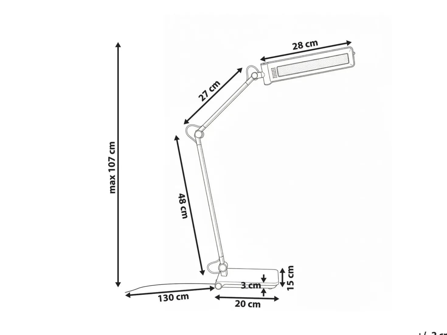 Lampada da scrivania a LED AQUILA con dimmer Argento
