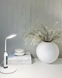 Lampada da scrivania a LED CYGNUS con dimmer Metallo Bianco