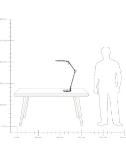 Lampada da scrivania a LED GRUS con dimmer Metallo Nero
