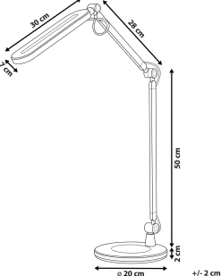 Lampada da scrivania a LED GRUS con dimmer Metallo Nero