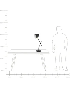 Lampada da scrivania HORTON Regolabile Metallo Nero