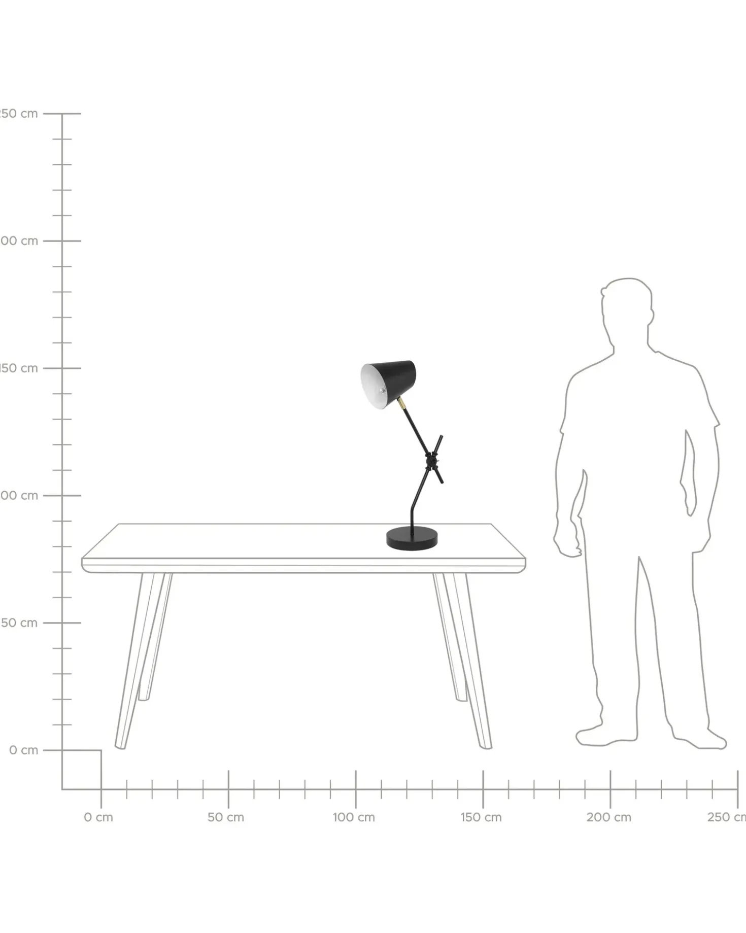 Lampada da scrivania HORTON Regolabile Metallo Nero